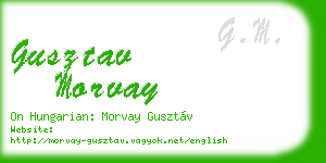 gusztav morvay business card